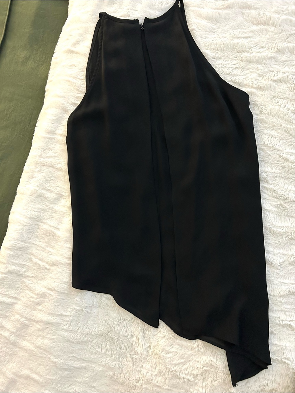 Shinestar Black Asymmetrical Sleeveless Top